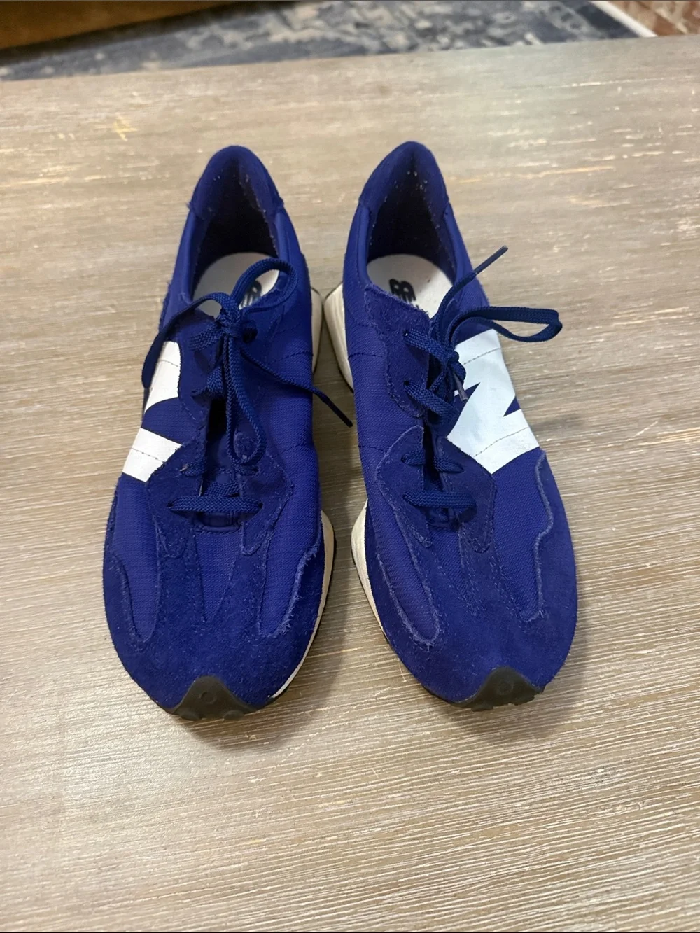 New Balance Kids Navy and White Retro-Style Sneakers
